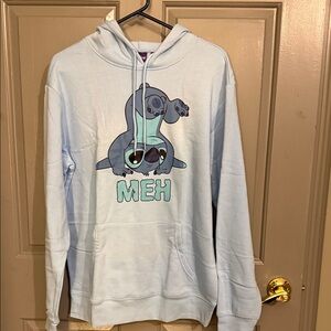 Disney Light Blue Stitch Graphic Hoodie -Unisex